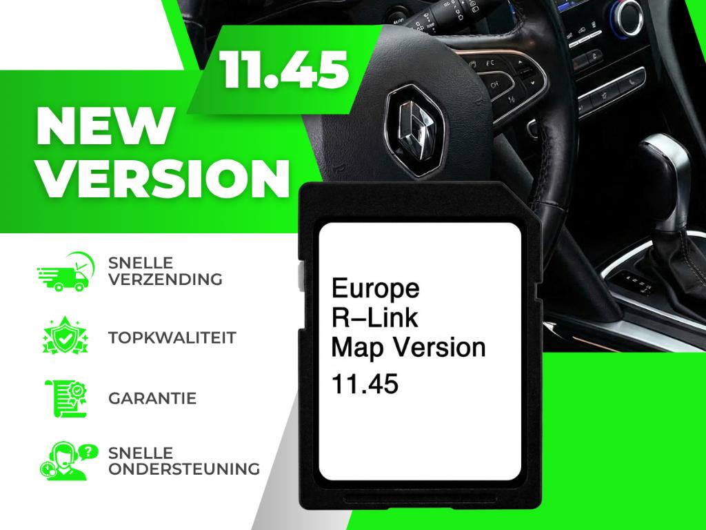 Renault R-Link 11.45 Europa ✅ 2026 SD KAART, Verzenden, Nieuw, Heel Europa, Landkaarten