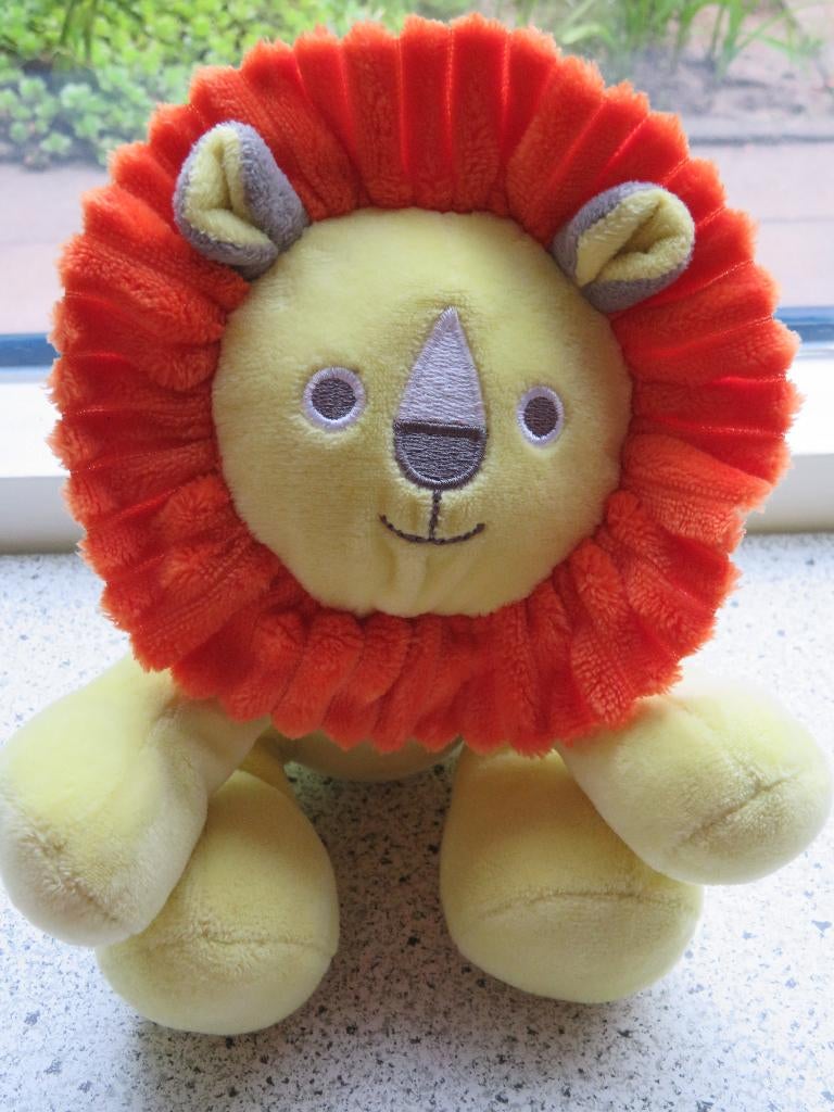 Leeuw of leeuwtje van Hema geel velours met oranje manen, Ophalen of Verzenden, Zo goed als nieuw, Overige typen
