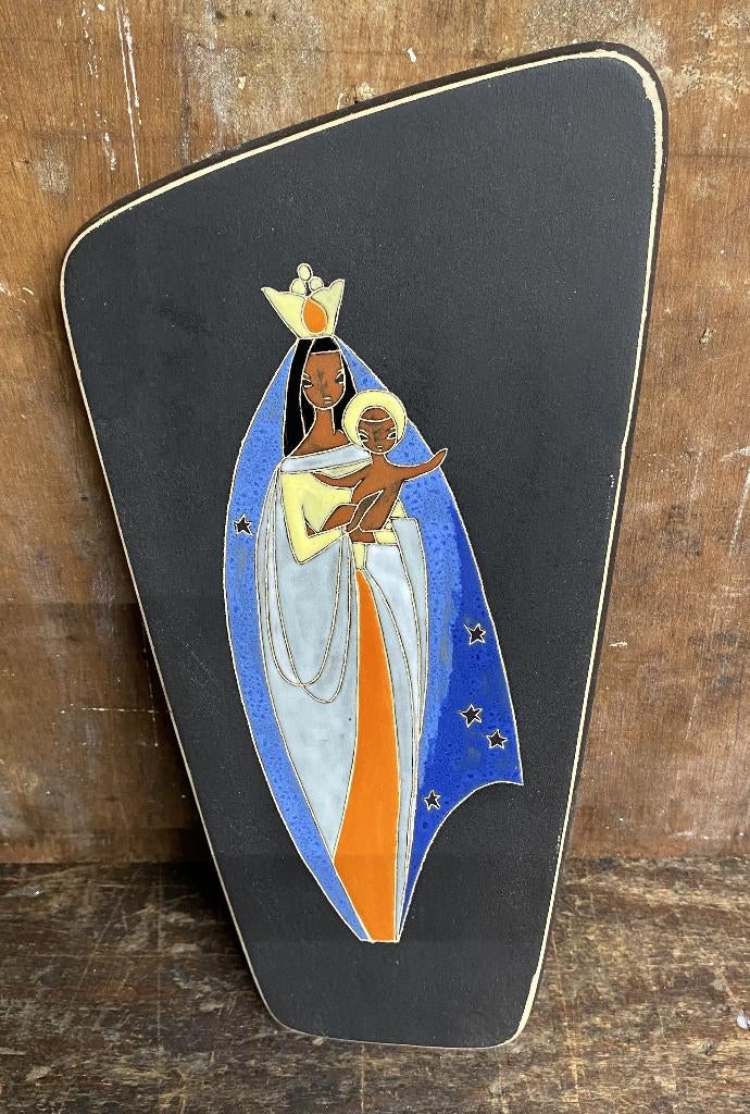 Leuk Wandbord - devotie vintage retro mid century plaquette, Ophalen of Verzenden