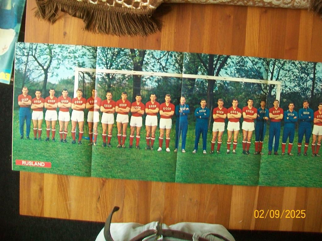 Rusland uitklapposter Revue seizoen 1965-1966 ( Yashin), Verzenden, Zo goed als nieuw, Buitenlandse clubs, Poster, Plaatje of Sticker