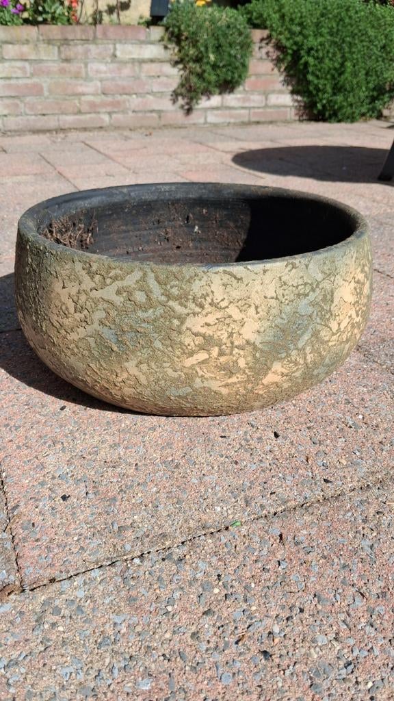 Aardewerk plantenschaal - Rond en robuust, Overige materialen, Gebruikt, Minder dan 30 cm, Minder dan 60 cm