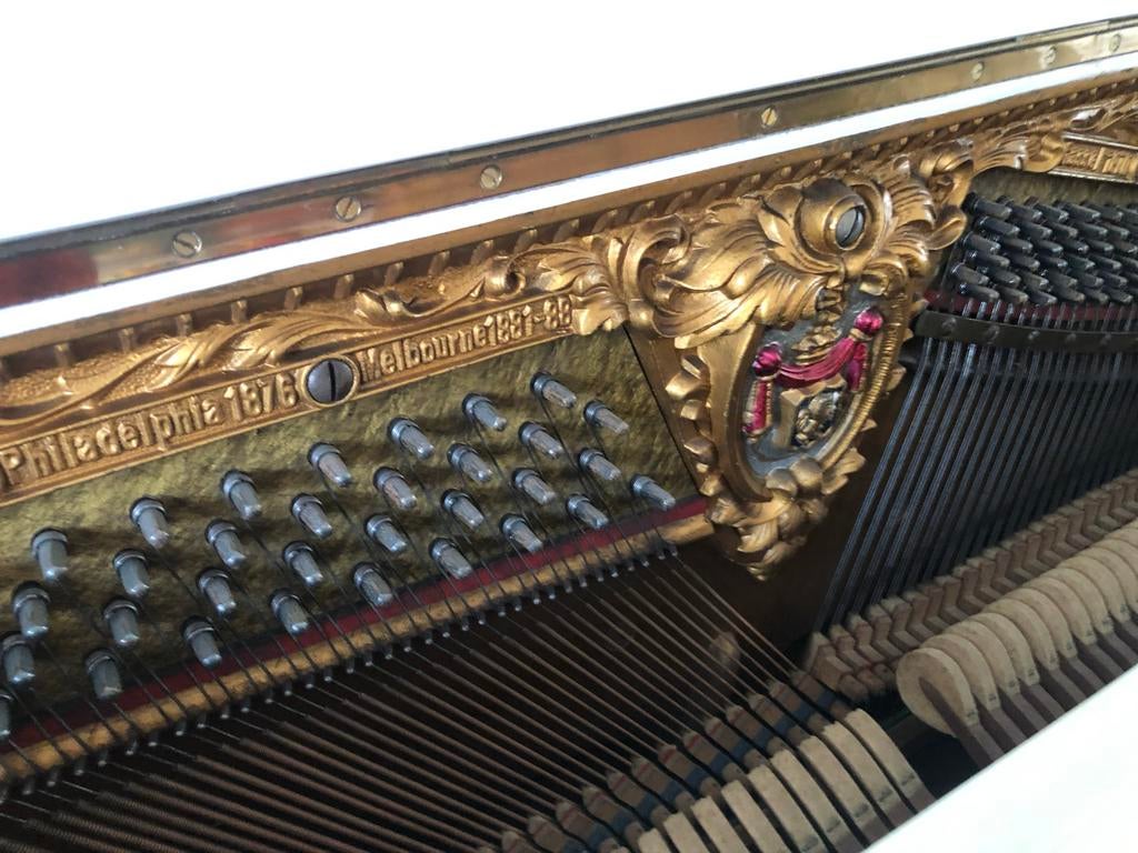 Piano Ed. Seiler, Muziek en Instrumenten, Piano's, Ophalen, Gebruikt, Wit, Piano