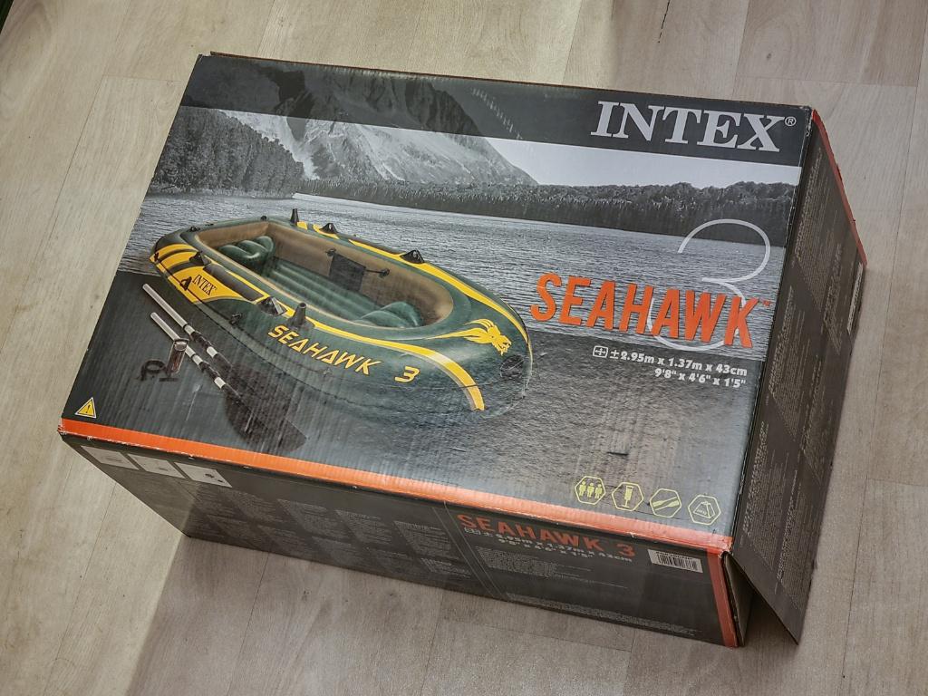 Intex SEAHAWK 3 opblaasboot incl peddels en pompen ZGAN!, Ophalen, Zo goed als nieuw