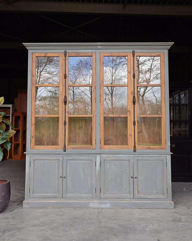 Prachtige grenen winkelkast | Franse Servieskast #7727, Huis en Inrichting, Kasten | Buffetkasten, Niet ingevuld, Niet ingevuld