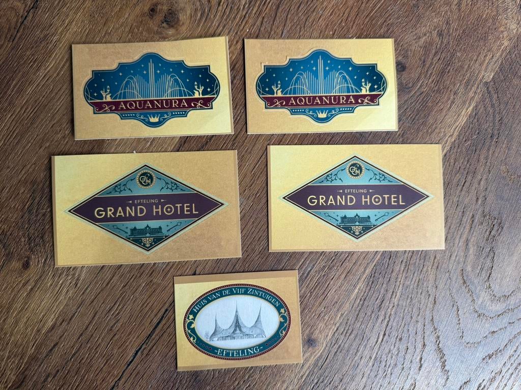 Efteling grand hotel stickers ( niet te koop in de winkel), Ophalen of Verzenden, Nieuw