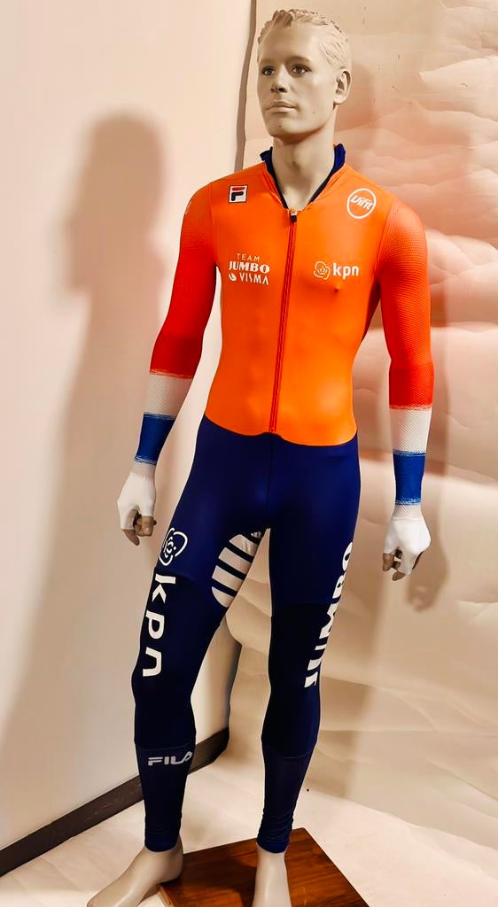 Schaatskleding schaatspak snelpak speedsuit maat L rubber, Sport en Fitness, Schaatsen, Ophalen of Verzenden, Gebruikt