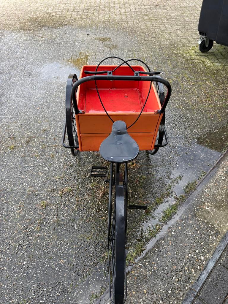 Decoratie bakfiets van metaal, Ophalen, Gebruikt, Goederen, Overige merken