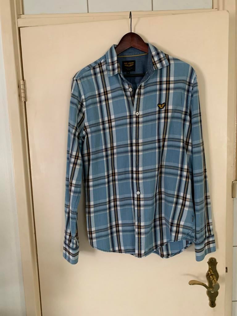 5 heren overhemden, PME, McGregor, Hyper, streepjes, Ophalen of Verzenden, Gedragen, Blauw, Halswijdte 41/42 (L)