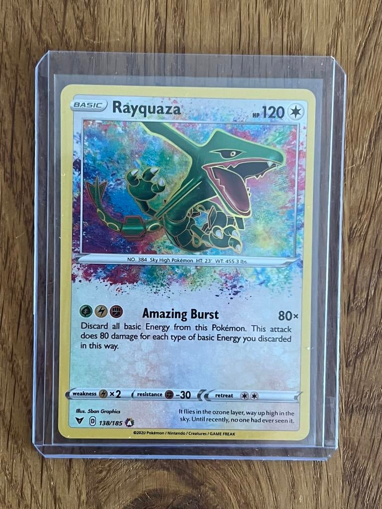 Rayquaza VIV138 NM- Amazing Rare, Hobby en Vrije tijd, Verzamelkaartspellen | Pokémon, Zo goed als nieuw, Ophalen of Verzenden