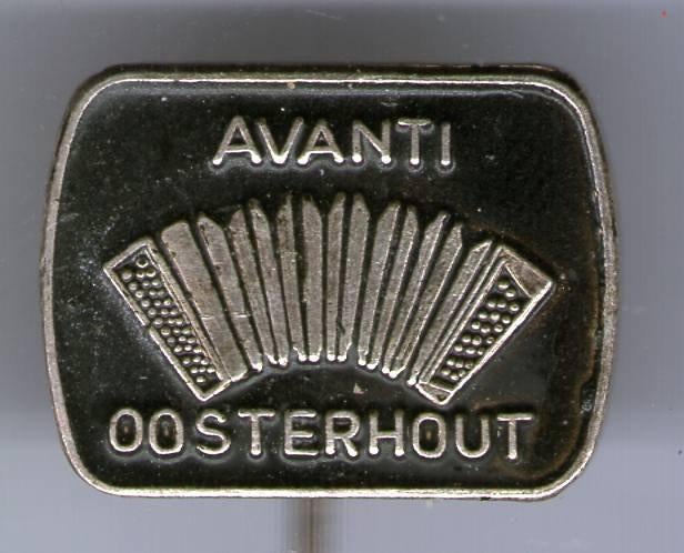 Accordeon ver. AVANTI Oosterhout zilverkl speldje ( N_072 ), Verzenden, Zo goed als nieuw, Merk, Speldje of Pin