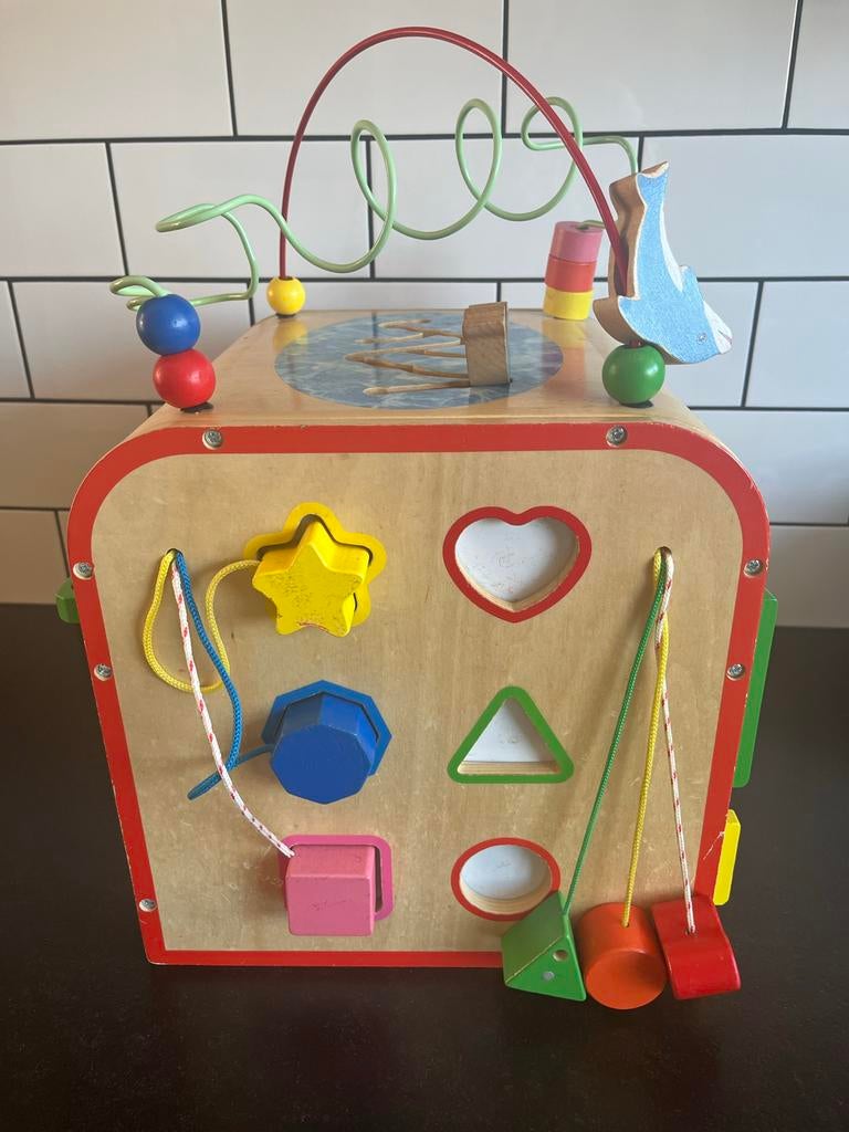 Howa Speelkubus - Houten Activiteitenkubus voor Baby's, Kinderen en Baby's, Speelgoed | Babyspeelgoed, Ophalen, Gebruikt, Overige typen