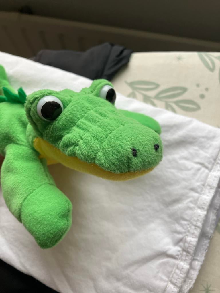 Leuke groene krokodil knuffel, Ophalen, Zo goed als nieuw, Overige typen