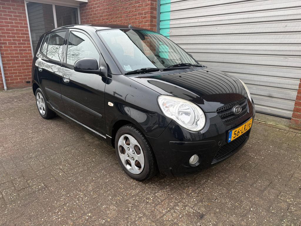 Kia Picanto 1.0 Seven 5-Drs Airco Bj:2010 NAP!, 4 cilinders, 400 kg, Zwart, Origineel Nederlands