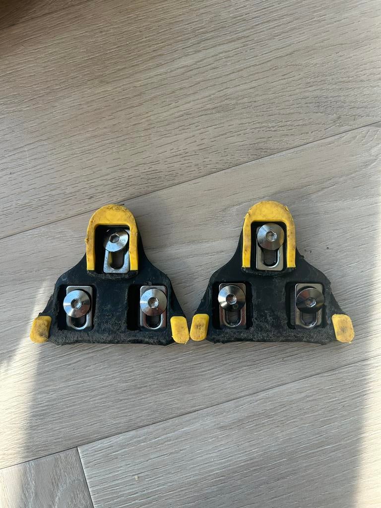 Shimano schoenplaatjes SPD SL geel, Ophalen of Verzenden, Zo goed als nieuw, Crankstel of Pedalen
