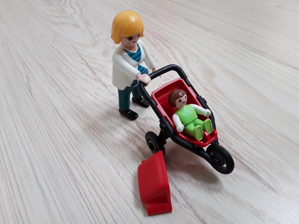 Moeder met buggy playmobil, Ophalen of Verzenden
