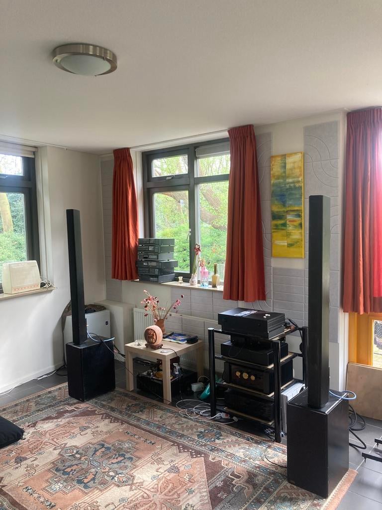 van medevoort electrostaten + voor/eindversterker, Gebruikt, 120 watt of meer, Front, Rear of Stereo speakers, Ophalen