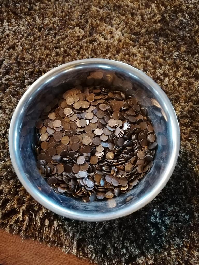 11 kilo centen uit periode Wilhelmina en Juliana, Verzamelen, Ophalen, Gebruikt