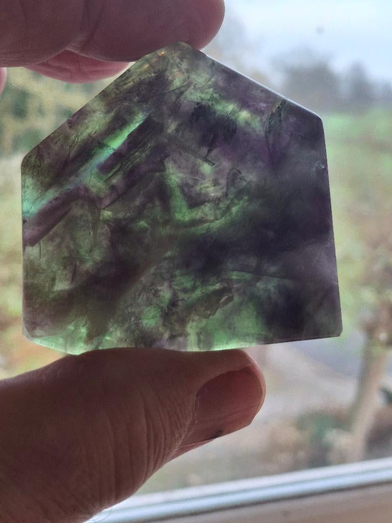 platen regenboog fluoriet, Ophalen of Verzenden, Mineraal