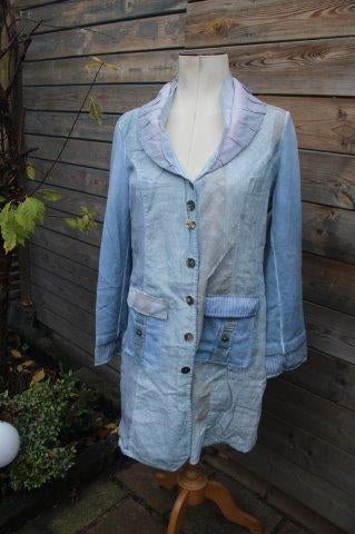 Jurk/ Jas blauw Bottega mt M/44 Vaste prijs AANBIEDING, Maat 42/44 (L), Zo goed als nieuw, Bottega, Jasje