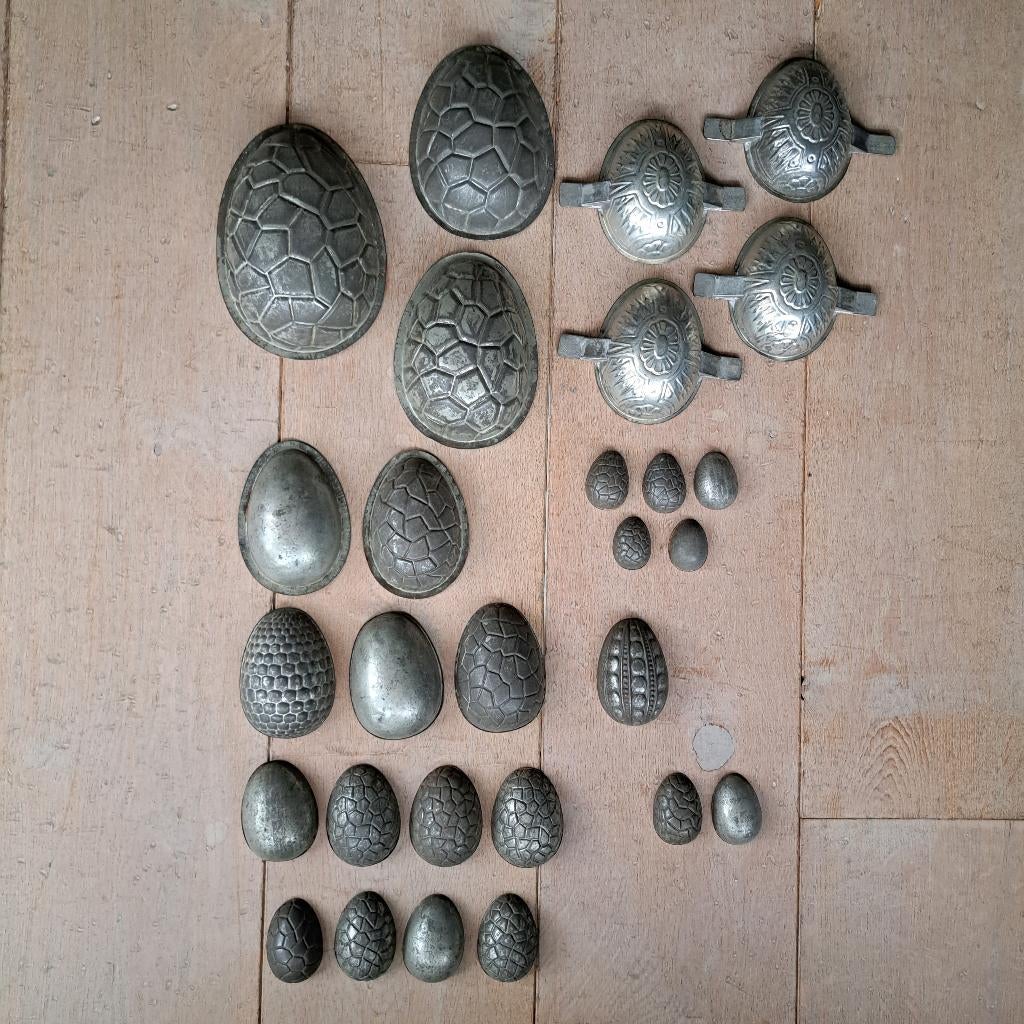 Partij 28x oude chocolademal chocoladevorm ei half ei Etage3, Gebruikt, ., Ophalen of Verzenden, .