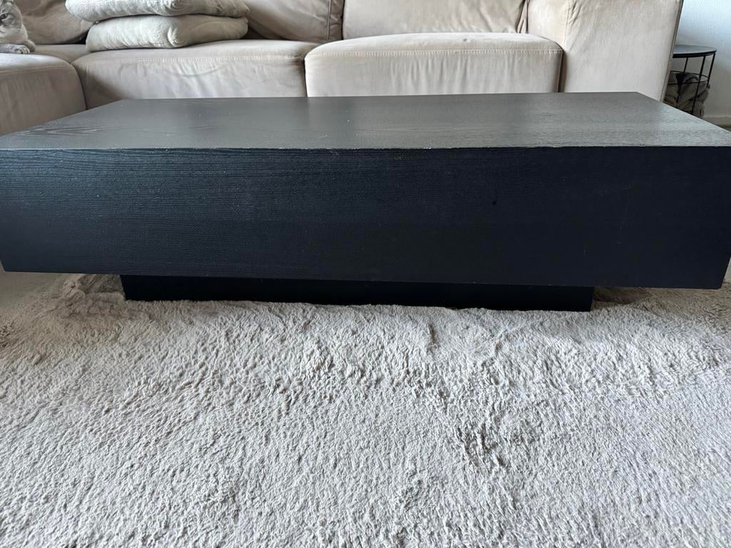 Zwarte salontafel Eric Kuster style, Ophalen, Gebruikt, 100 tot 150 cm, Minder dan 50 cm