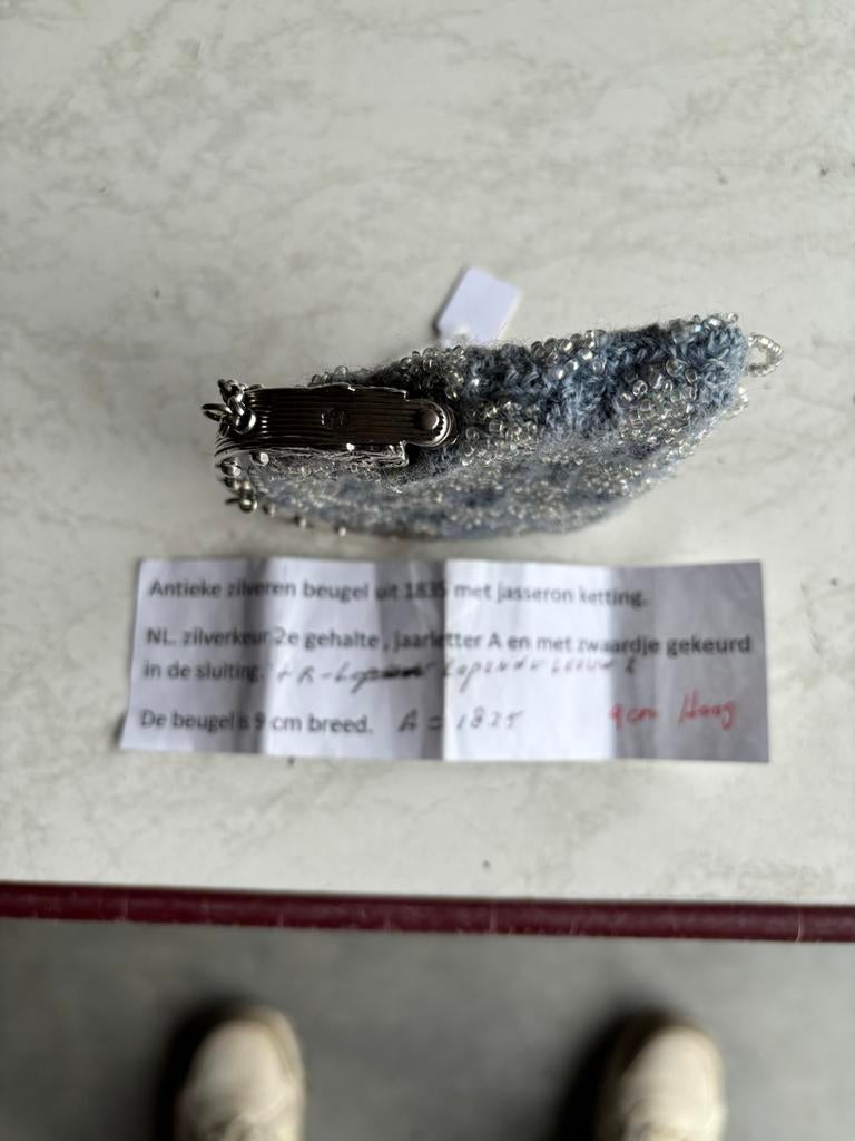 Set van 3 antieke zilveren beursjes, Ophalen of Verzenden, Zilver