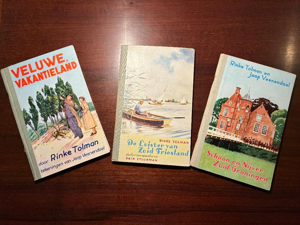 Drie oude plaatjesboeken van Rinke Tolman, Ophalen of Verzenden, Gelezen, Rinke Tolman, Plaatjesalbum