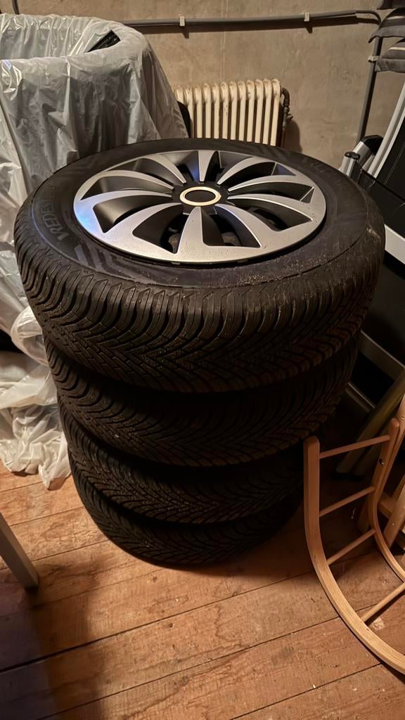Vredestein All season 185/65 R15 met stalen velgen 6MM PROFI, Ophalen, Gebruikt