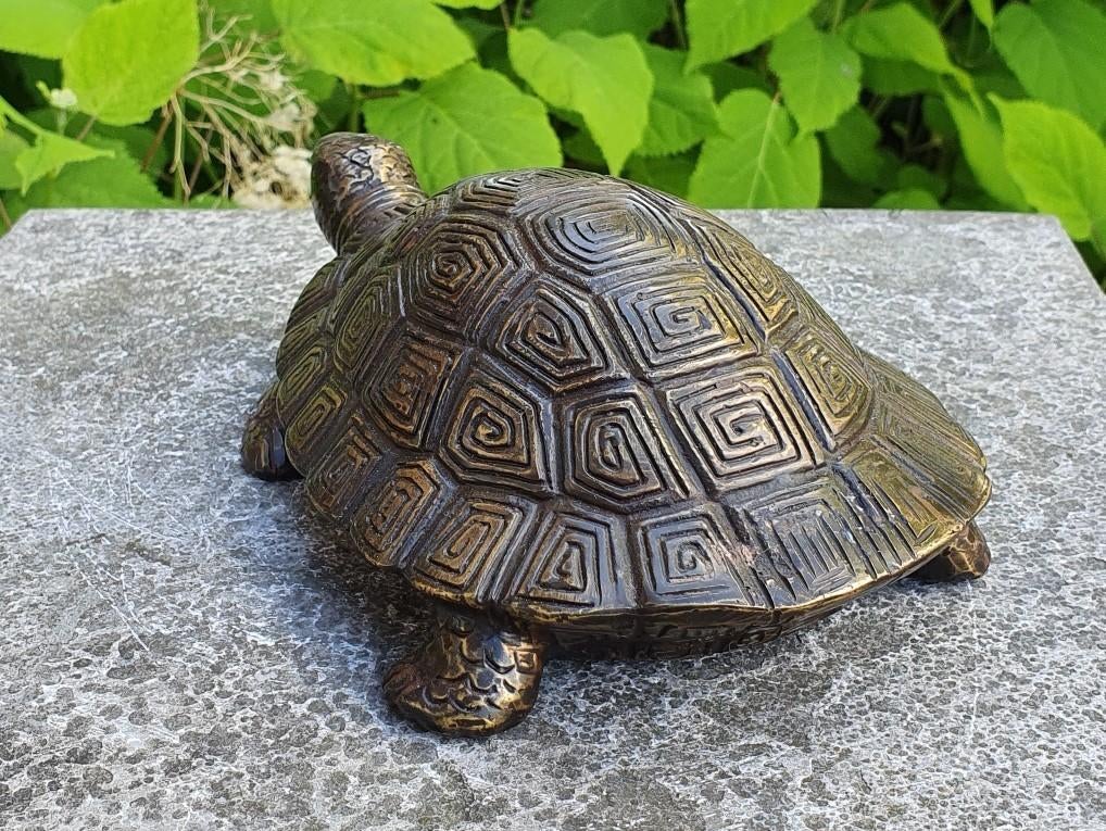 SCHILDPAD / BRONZEN BEELD, Tuin en Terras, Tuinbeelden, Dierenbeeld, Nieuw, Info@huisentuindecoratiemarie.nl, Huis en tuin decoratie marie