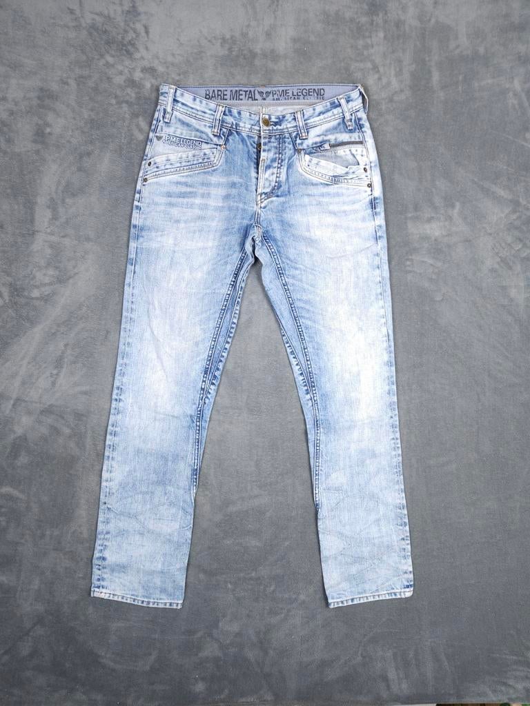 Pme Legend Broek Bare Metal W33 L34 Straight Fit Blauw, Blauw, ., Ophalen of Verzenden, Zo goed als nieuw