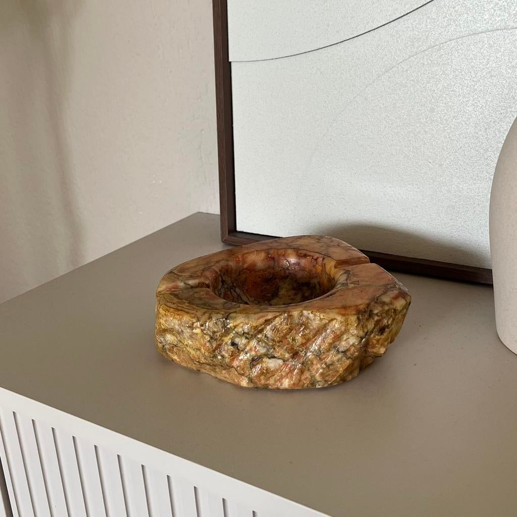 Vintage Albast asbak / schaaltje, Ophalen of Verzenden, Gebruikt, Rond