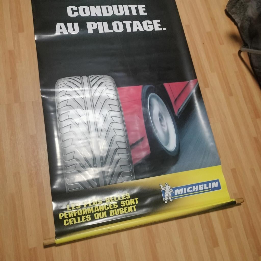 Reclame doek Michelin banden, Ophalen of Verzenden, Gebruikt, Reclamebord