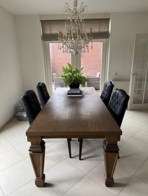 Stijlvolle Keijser & Co eettafel, Ophalen, Gebruikt, 100 tot 150 cm, Zowel klassiek als modern