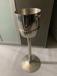 champagne emmer op voet, Ophalen, Zo goed als nieuw, RVS, Met handgreep
