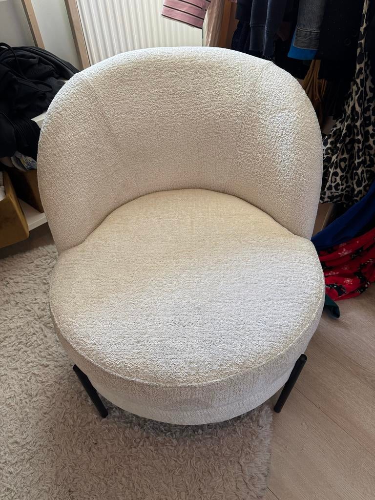 Beige teddystoel, Ophalen, Stof, Overige kleuren, Teddy