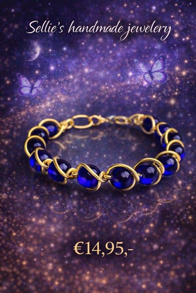 🦋 Sellie's handmade jewelery 🦋, Ophalen of Verzenden, Nieuw, Blauw, Overige materialen