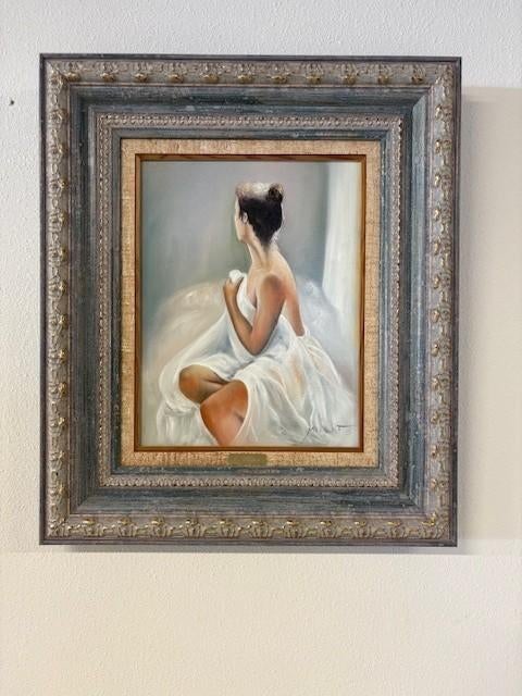 Schilderij : Dame met laken, Ophalen