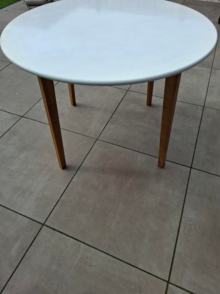 Ronde eettafel / bijzettafel, Huis en Inrichting, Ophalen, Gebruikt, Rond, 75 cm of meer
