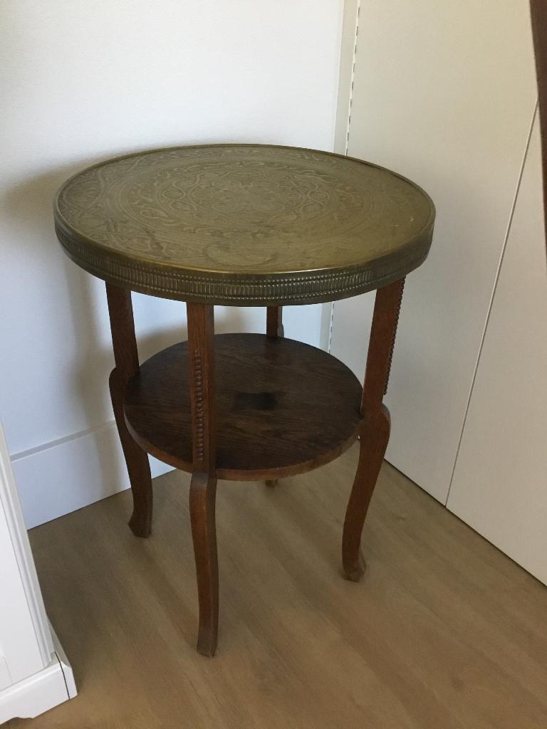 Vintage bijzettafel, Huis en Inrichting, Tafels | Bijzettafels, Ophalen, Gebruikt, 55 tot 75 cm, 60 cm of meer