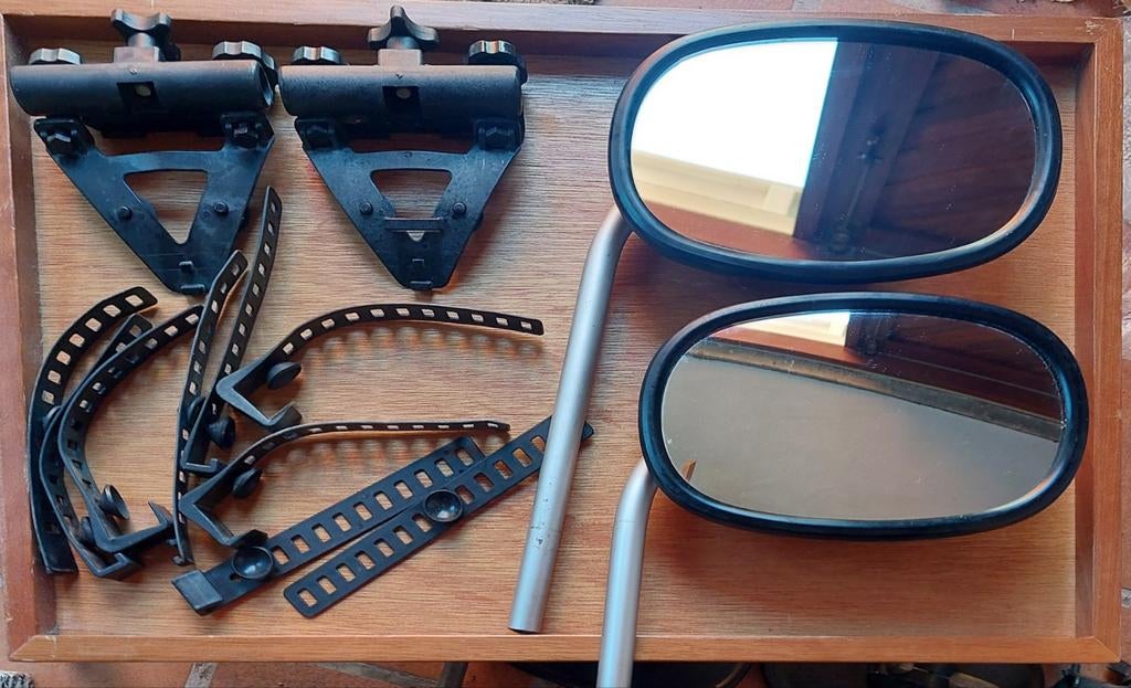 CARAVAN SPIEGELS MET RESERVE SPIEGELS EN ONDERDELEN, Ophalen