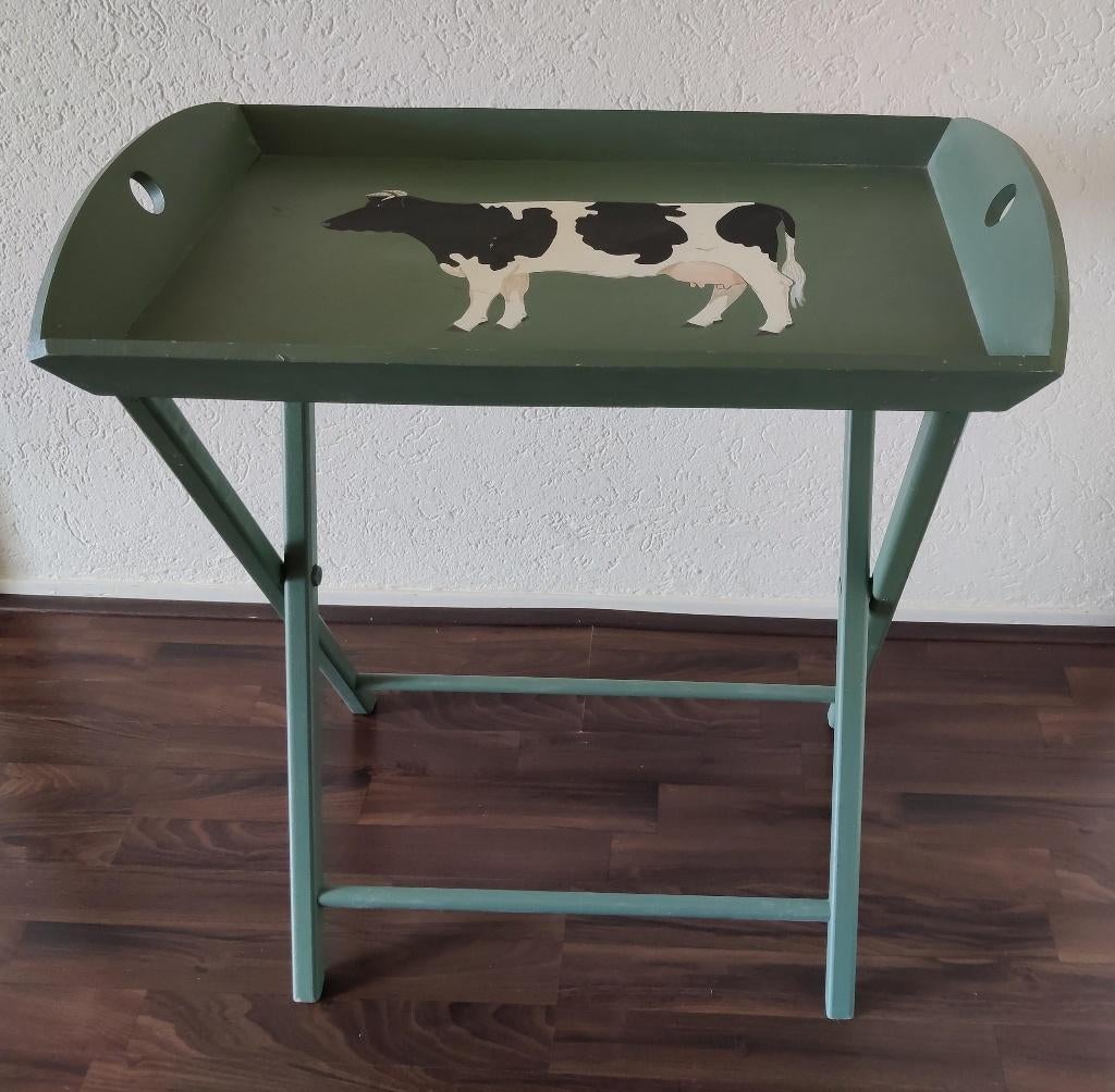 Butler Tray houten dienblad op standaard KOE, Huis en Inrichting, Woonaccessoires | Dienbladen, Ophalen, Zo goed als nieuw, Rechthoekig