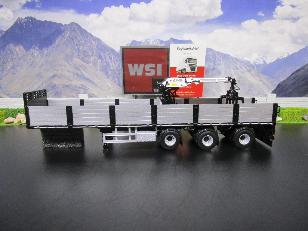 Wsi 04-2087 Premium Line , Steen Oplegger 3as., Ophalen, Nieuw, Bus of Vrachtwagen, Wsi