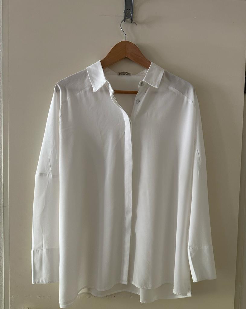 JC SOPHIE witte blouse lange mouw, Kleding | Dames, Ophalen of Verzenden, Zo goed als nieuw, Maat 38/40 (M), Wit