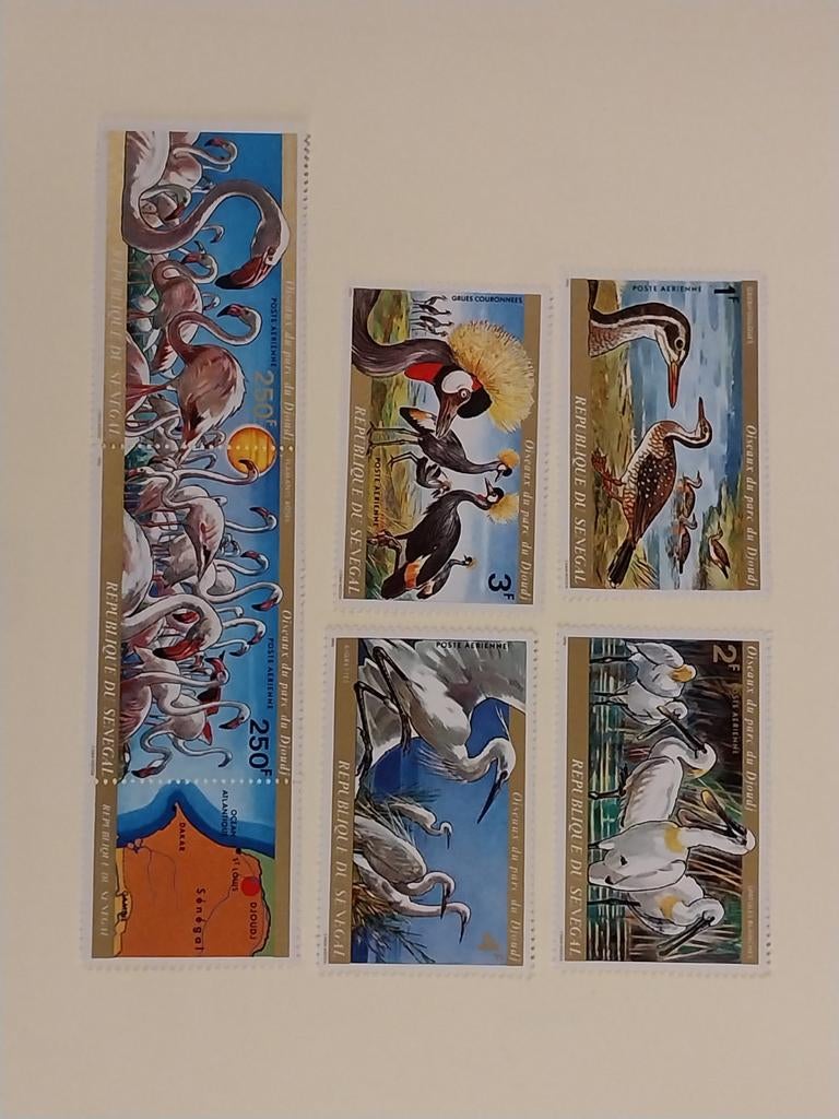 Senegal 583-588vogels 1976 postfris mi 15 eu, Ophalen of Verzenden, Dier of Natuur