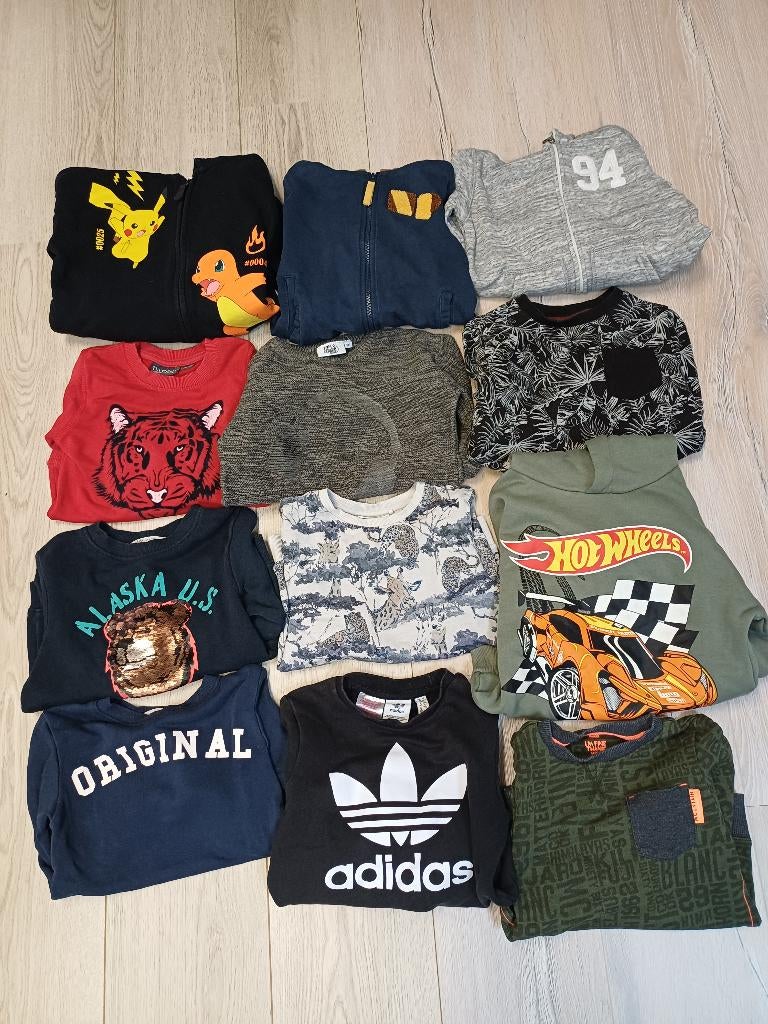 Pakket 2: truien en vesten 110/116 jongen, Ophalen of Verzenden, Gebruikt, Maat 110