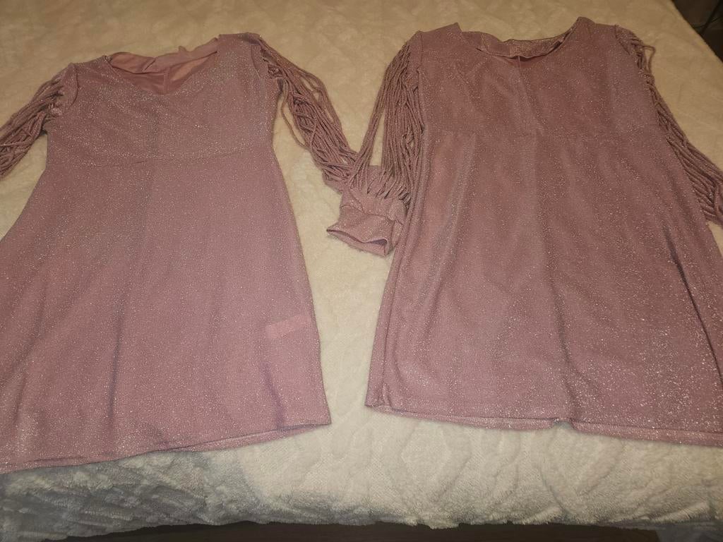 2 glitter jurkjes, Kleding | Dames, Carnavalskleding en Feestkleding, Ophalen, Nieuw, Maat 42/44 (L), Carnaval