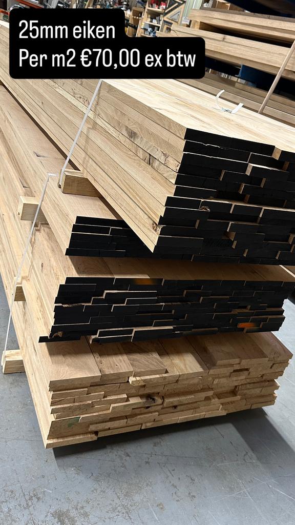 Eiken 25 en 49mm, Ophalen, Zo goed als nieuw, Hout