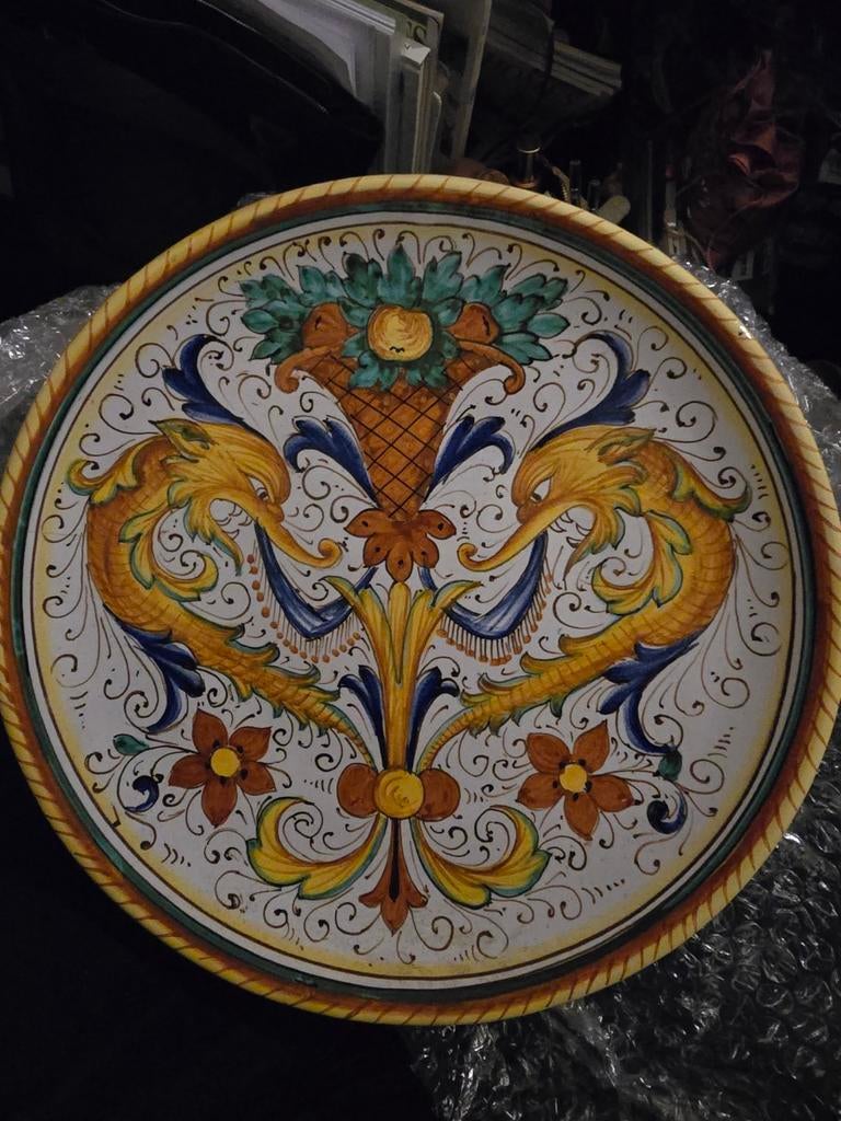 Prachtig puntgaaf sierbord Faience, Ophalen of Verzenden