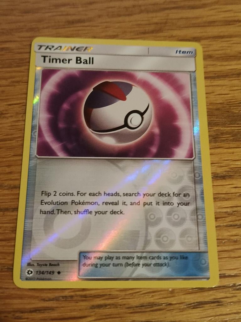 Timer ball 134/149 sun & moon, Ophalen of Verzenden, Zo goed als nieuw, Losse kaart, Foil