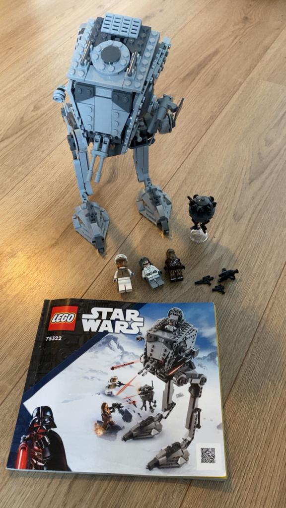 LEGO Star Wars 75322 Hoth AT-ST, Ophalen of Verzenden, Zo goed als nieuw, Complete set, Lego
